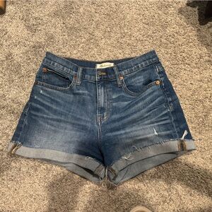 Blue Denim Cutoff Shorts